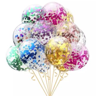 Globos de látex con confettis
