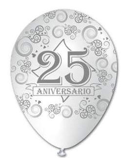 Número veinticinco 25 Aniversario Latex