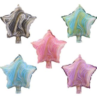 Globos Estrellas Marmoladas Foil