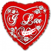 Globo Foil I Love You Corazón