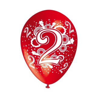 Surtido de Globos de Látex. Número 2 Dos