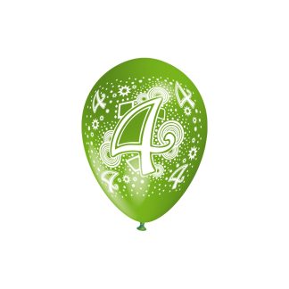 Surtido de Globos de Látex. Número 4 Cuatro