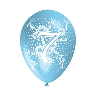 Surtido de Globos de Látex. Número 7 Siete