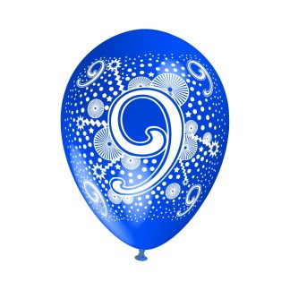 Surtido de Globos de Látex. Número 9 Nueve