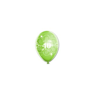Surtido de Globos de Látex. Número 40 Cuarenta