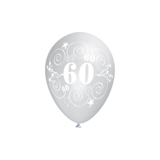 Surtido de Globos de Látex. Número 60 Sesenta