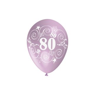 Surtido de Globos de Látex. Número 80 Ochenta