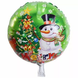 Globo Foil Navidad Muñeco De Nieve Y Árbol